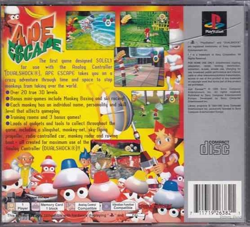 Ape Escape - Platinum - PS1 (B Grade) (Genbrug)